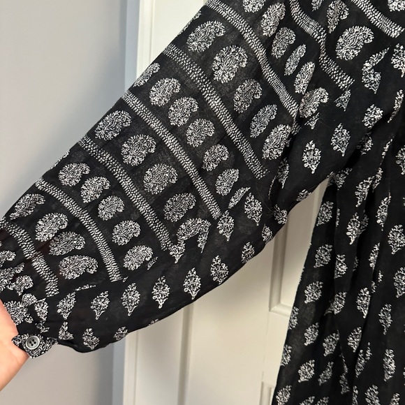 Madewell Moroccan print cotton boho blouse sz M - Picture 5 of 5